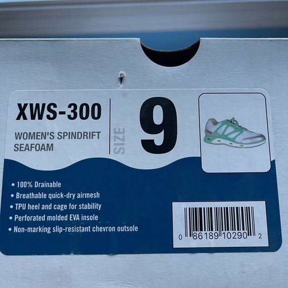 NEW XTRATUF White and Green Contrast Mesh Spindrift Seafoam Water Sneakers US 9 - Picture 9 of 9